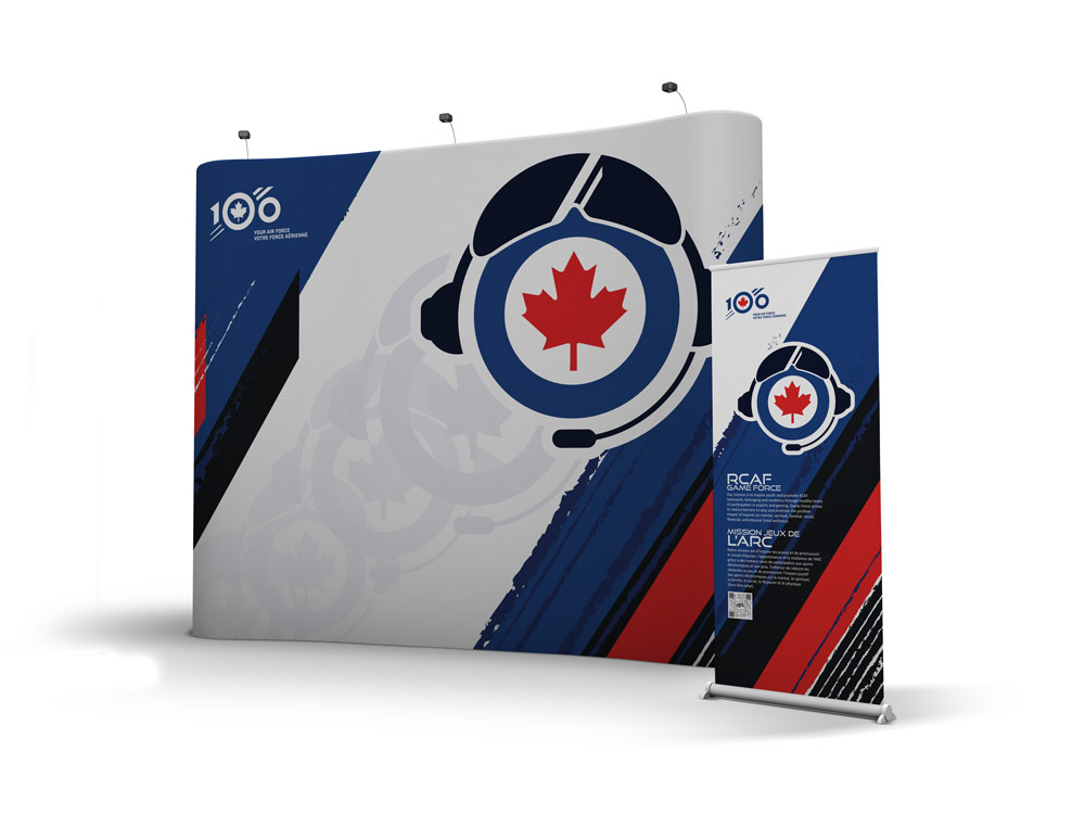 'Game Force' banner and event stand designed by Accurate Creative