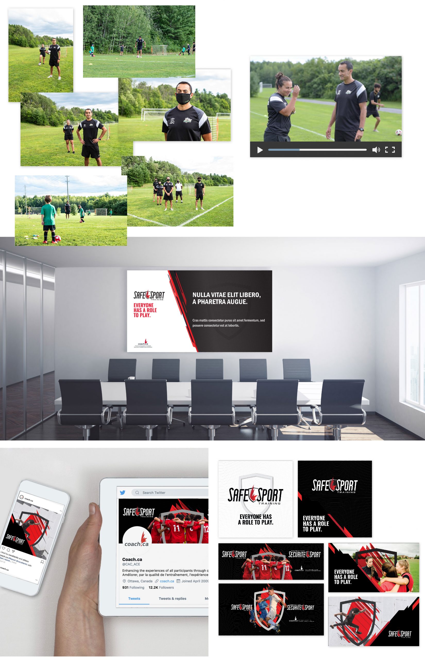 Digital collateral from Coaching Association of Canada's Safe Sport campaign