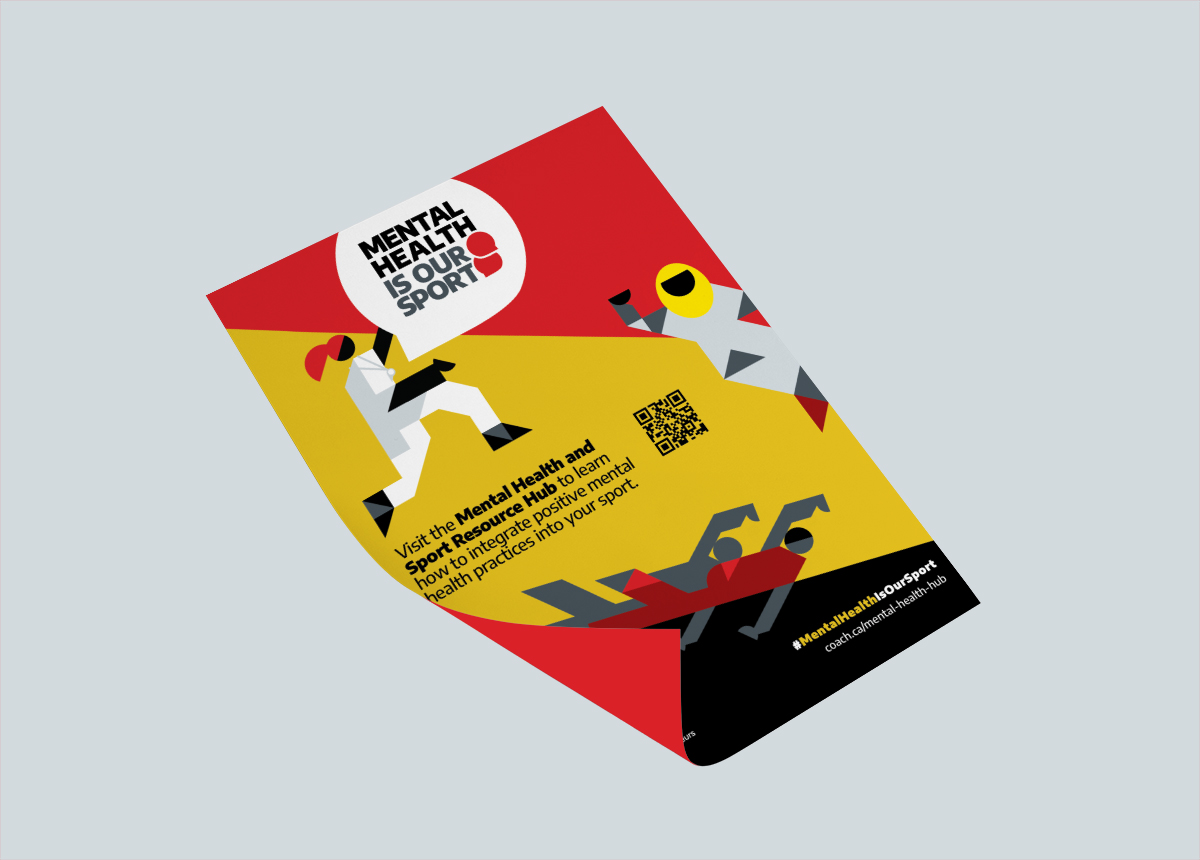 Print mockup from Overcoming Mental Health Stigma in Sport campaign
