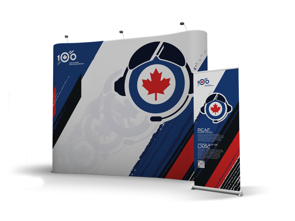 RCAF GameForce pop-up booth design