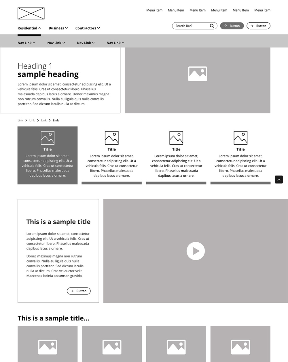 Hydro Ottawa website wireframe 2