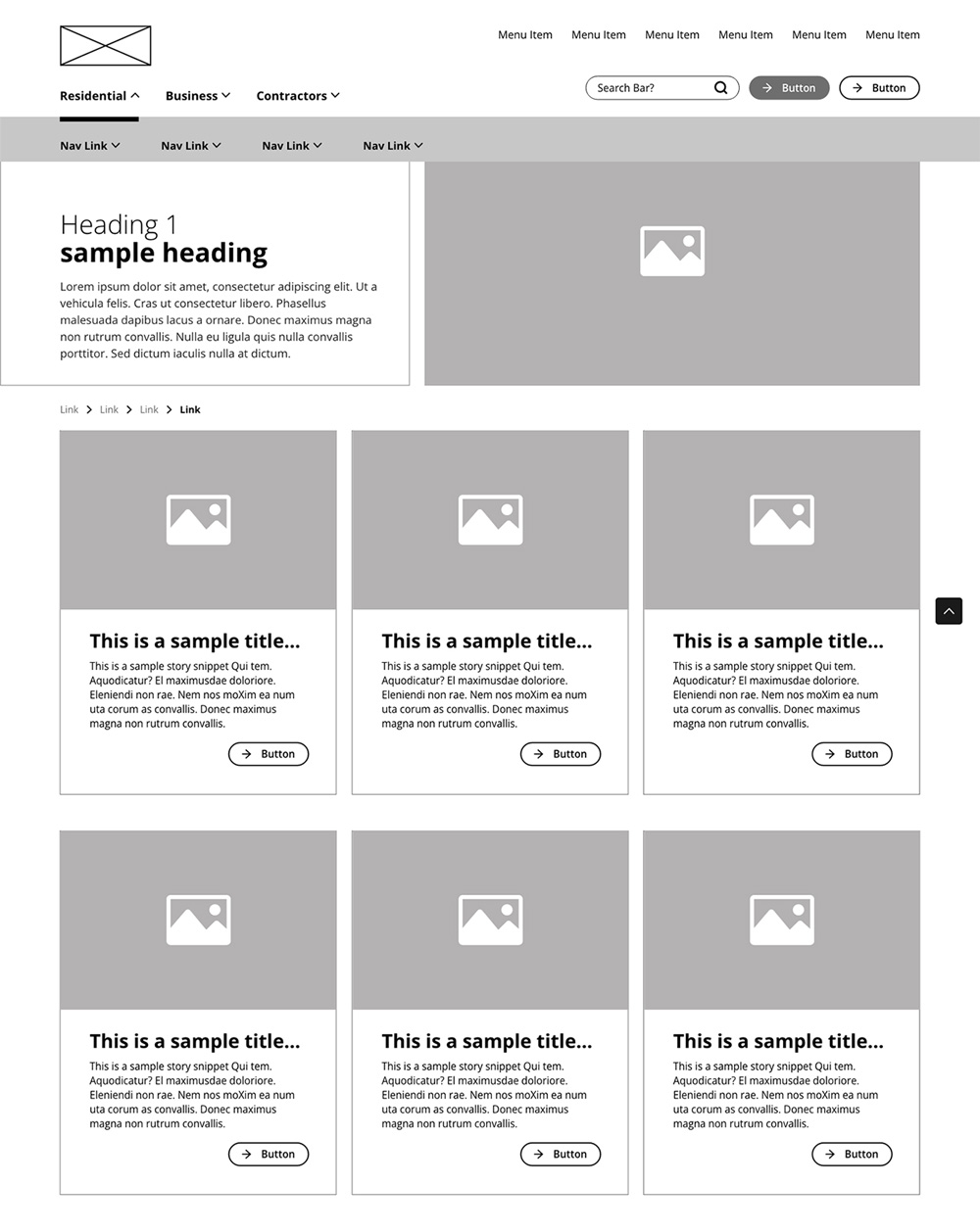Hydro Ottawa website wireframe 3